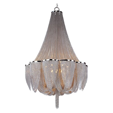 Maxim Fourteen Light Polished Nickel Up Chandelier 21467NKPN